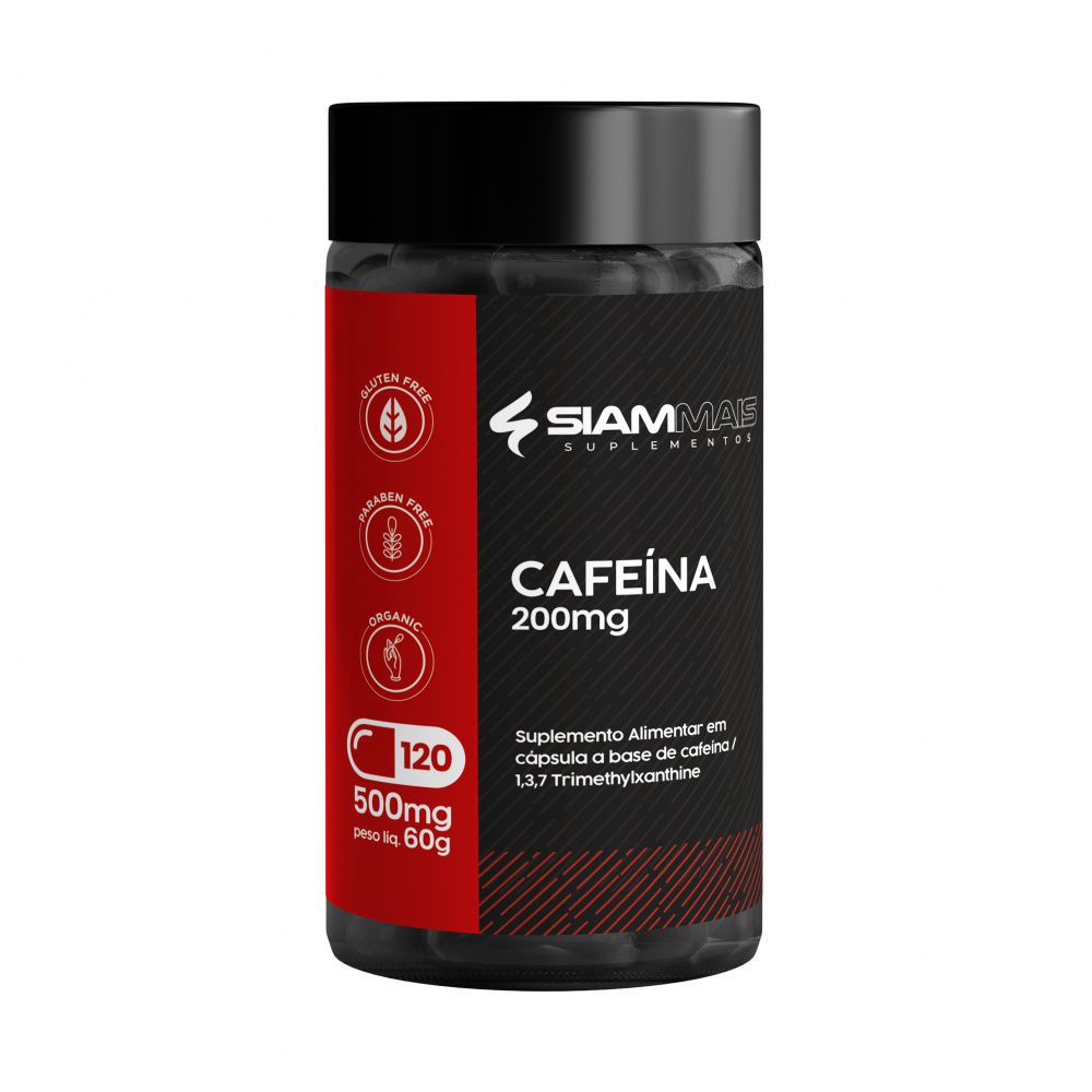 CAFEÍNA 200mg - 120 CÁPSULAS - 4 meses